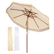 Patio Umbrella Tilt Wooden 9ft 8-Rib