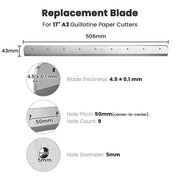 TheDisplayOutlet Replacement Blade for Guillotine Paper Cutter Trimer A3/A4 Size Image