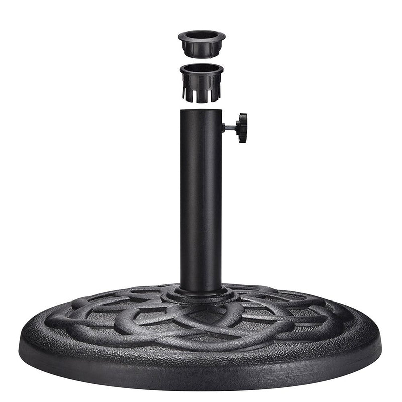 20 lb Round Patio Umbrella Stand Resin Concrete Base 2 3/16"