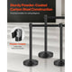 TheDisplayOutlet 35.4" Crowd Control Stanchion Post with Retractable Belt 6ct. Image