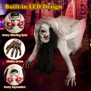 Halloween Animated Crawling Woman Decoration Sound Motion