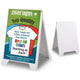 TheDisplayOutlet Sidewalk A Frame Sandwich Board Sign White Image