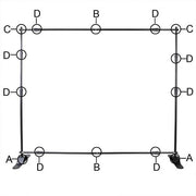 TheDisplayOutlet 8 ft Adjustable Telescopic Trade Show Banner Stand Image