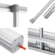 TheDisplayOutlet 33"x79" Roll Up Retractable Aluminum Banner Stand Image