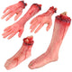 TheDisplayOutlet 5 Pcs Broken Scary Hands Foot Leg Set Halloween Decoration Image