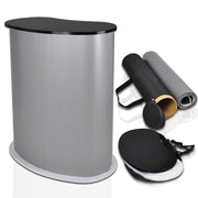 TheDisplayOutlet Portable Trade Show Display Podium Counter II Black Image