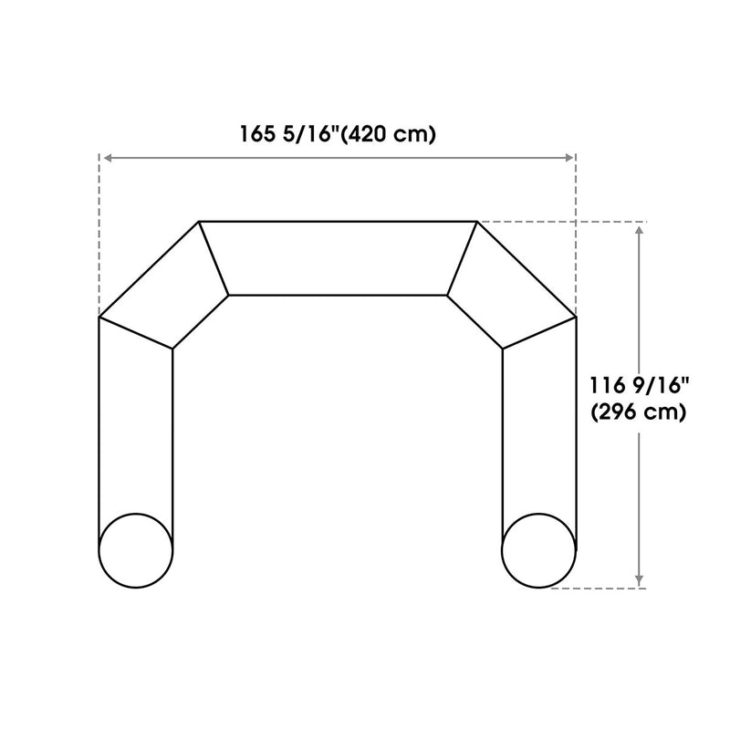 TheDisplayOutlet Fully Custom Inflatable Arches for Races & Event Displays, 13ft with T-base Image