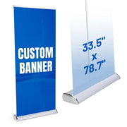 TheDisplayOutlet Custom Trade Show Pull Up Banner with Retractable Stand Image