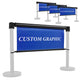 TheDisplayOutlet 39.4" Retractable Banner for Stanchions, Custom Graphics Image