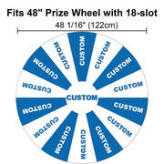 TheDisplayOutlet Custom Print Acrylic Sheet Dry Erase Board for Prize Wheel, 48in 18-Slot Image