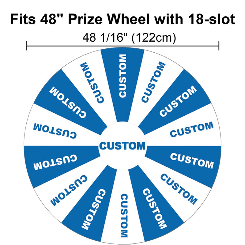 TheDisplayOutlet Custom Print Acrylic Sheet Dry Erase Board for Prize Wheel, 48in 18-Slot Image
