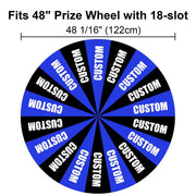 TheDisplayOutlet Custom Print Acrylic Sheet Dry Erase Board for Prize Wheel, 48in 18-Slot Image