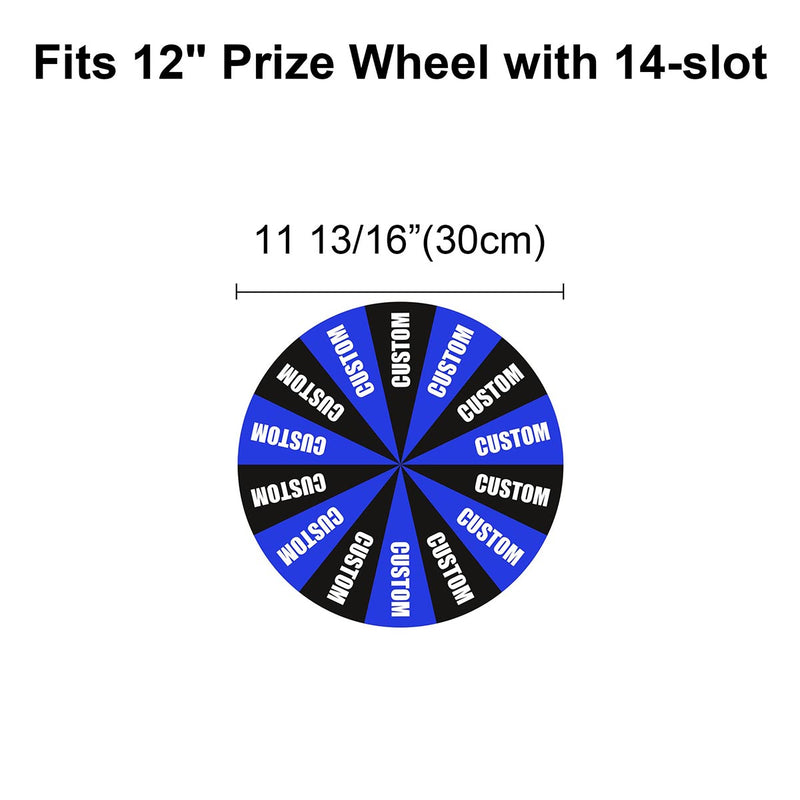TheDisplayOutlet Custom Print Acrylic Sheet Dry Erase Board for Prize Wheel, 12in 14-Slot Image
