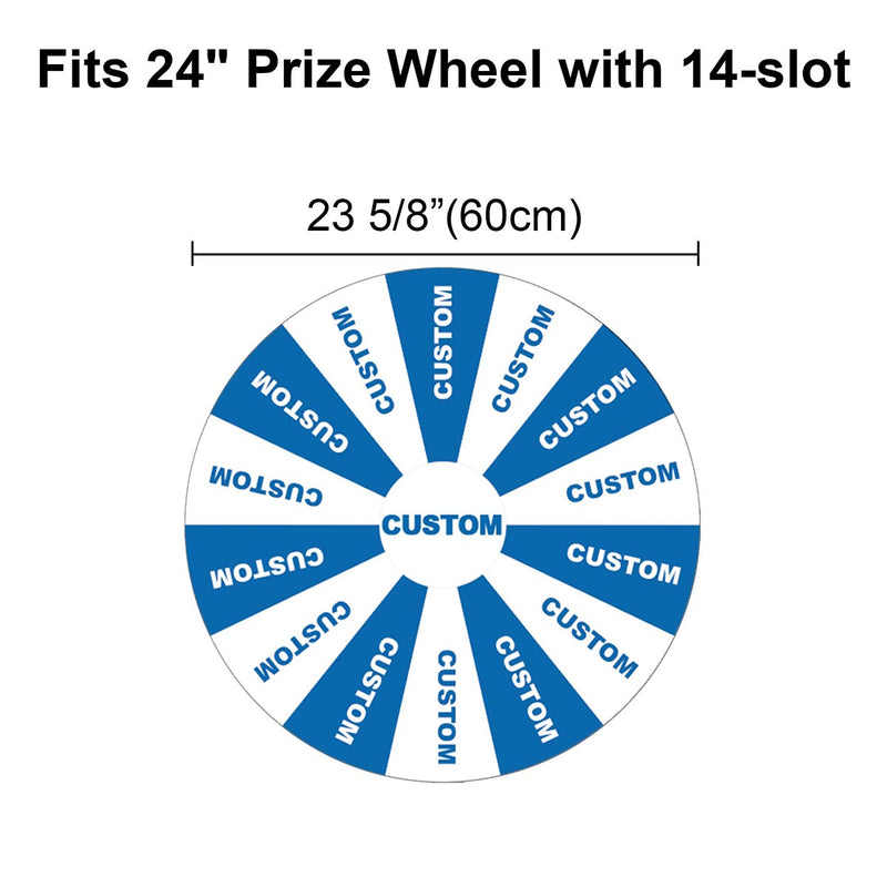 TheDisplayOutlet Custom Print Acrylic Sheet Dry Erase Board for Prize Wheel, 24in 14-Slot Image