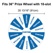 TheDisplayOutlet Custom Print Acrylic Sheet Dry Erase Board for Prize Wheel, 36in 18-Slot Image
