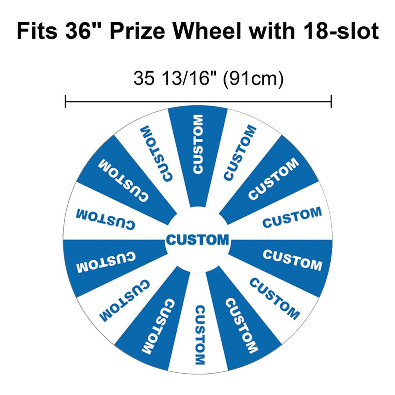 TheDisplayOutlet Custom Print Acrylic Sheet Dry Erase Board for Prize Wheel, 36in 18-Slot Image
