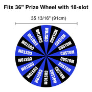 TheDisplayOutlet Custom Print Acrylic Sheet Dry Erase Board for Prize Wheel, 36in 18-Slot Image