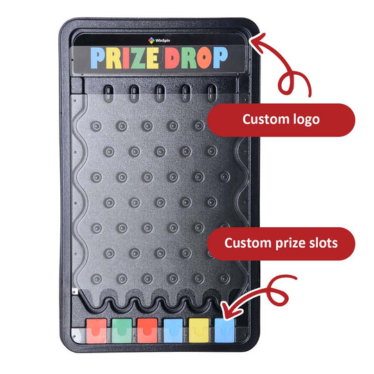 WinSpin Custom Printed Inserts for Plinking Prize Drop Board