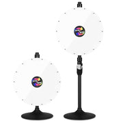 TheDisplayOutlet WinSpin 24" Prize Wheel Round Base Stand Spinning Wheel, White Image
