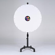 TheDisplayOutlet 48" Prize Wheel Rolling Stand Trade Show Spin Wheel, White(18-Slot) Image