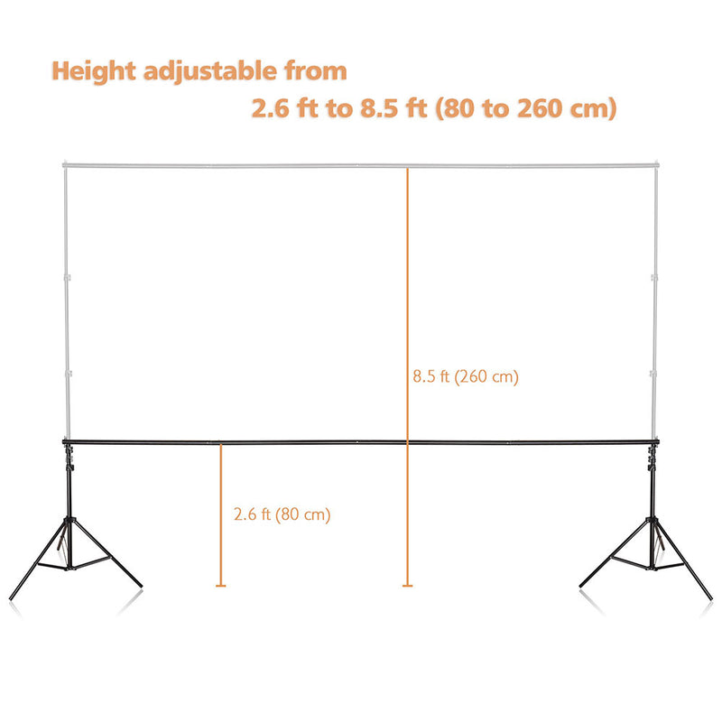 8x10 ft Adjustable Metal Photo Backdrop Stand