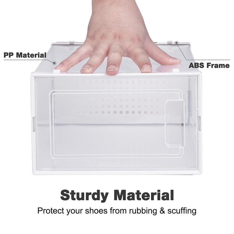 Medium Stackable Shoe Box Drop Front Door 13in