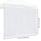 1080D Sidewall for Pop Up Canopy 10'Lx7'H