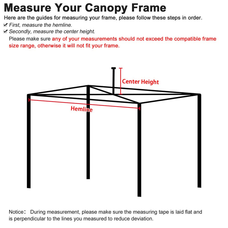 InstaHibit 10x10 Canopy Replacement with Vent 9'7"x9'7"