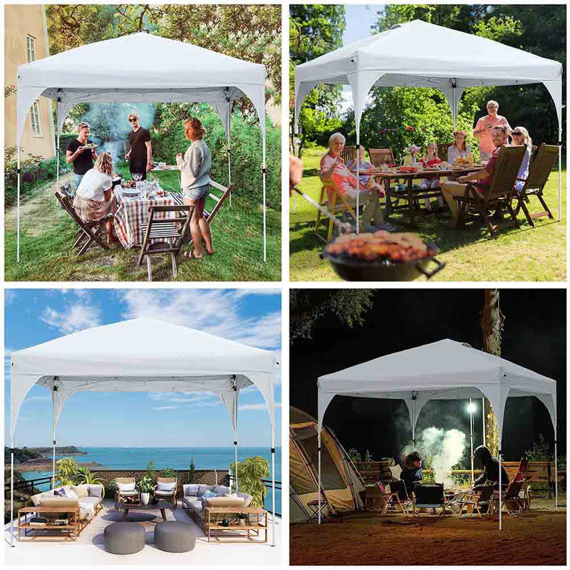 10'x10' Pop Up Canopy with Vent Weight Bags Rolling Bag
