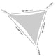 Triangle Sun Shade Patio Shade Sail Deck Shade 16x16x16