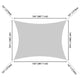 Rectangle Shade Sail Patio Deck Shade 16x12