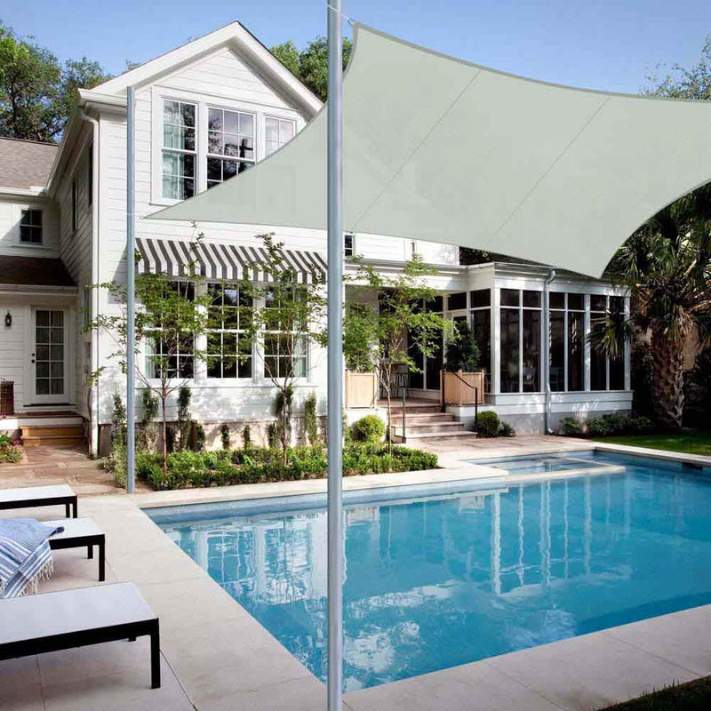 Water Resist Rectangular Sun Shade Canopy 10x13 Ft