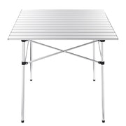 Folding Camping Table Roll Up Aluminum 27"x28"