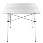 Folding Camping Table Roll Up Aluminum 27"x28"
