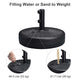 62 lb Umbrella Stand Sand Water Filled 1 1/2" to 1 7/8"