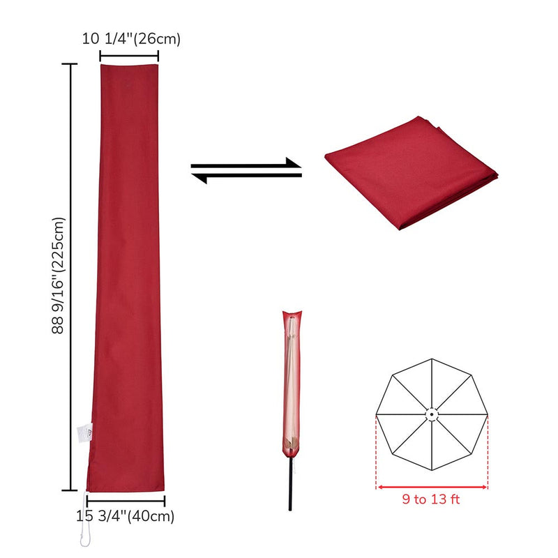 Waterproof Patio Umbrella Cover Optional