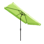 Rectangular Patio Umbrella Tilt Metal 10x6.5ft 6-Rib
