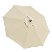 Solar Patio Umbrella with Light Bulbs Tilt Metal 9ft 8-Rib