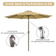 Patio Umbrella Tilt Metal 200 gsm Canopy 9ft 8-Rib
