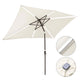 Rectangular Solar Patio Umbrella Light Tube Tilt 10x6.5ft 6-Rib
