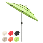 Patio Umbrella Tilt 3-Tiered 10ft 8-Rib
