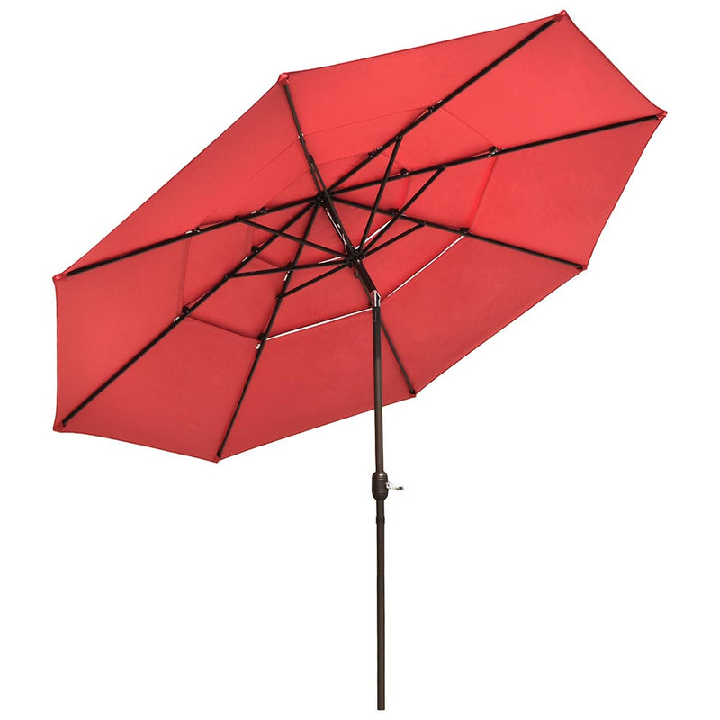 Patio Umbrella Tilt 3-Tiered 11ft 8-Rib