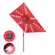 Square Solar Patio Umbrella w/ Light Bulbs Tilt 10ft 8-Rib