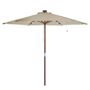 Solar String Lights for Wooden Patio Umbrella 8ft/9ft 6-Rib