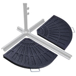 Cantilever Umbrella Base Weights 2-Piece Resin Concrete
