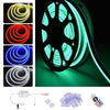 Flexible RGB Neon Rope Light 50' Color Changing with Remote