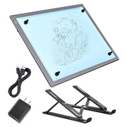 19 inch LED Tracing Light Board w/ Rotating Base & Tracing Paper