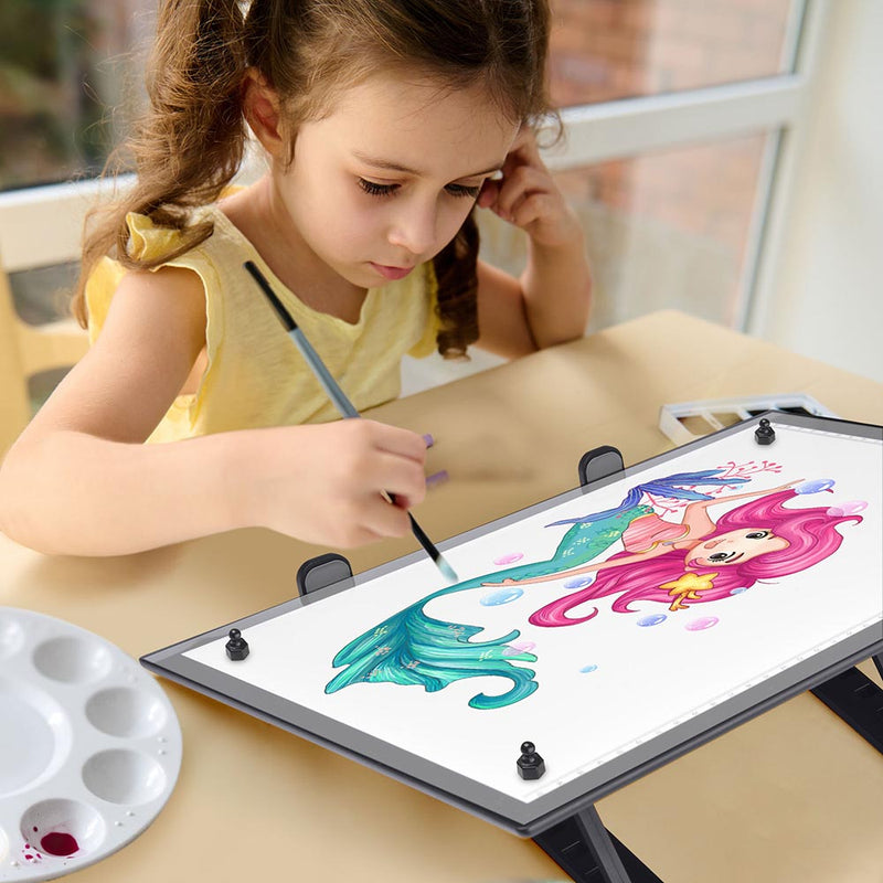 19 inch LED Tracing Light Board w/ Rotating Base & Tracing Paper