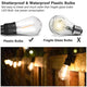 Outdoor String Light with Bulbs 48 ft Light Sensor Control