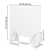 Sneeze Guards Desk Dividers 4-Panel 24"x24" Acrylic